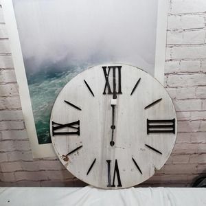 Barnyard Designs Large 26-inch Round Wooden Rustic Wall Clock